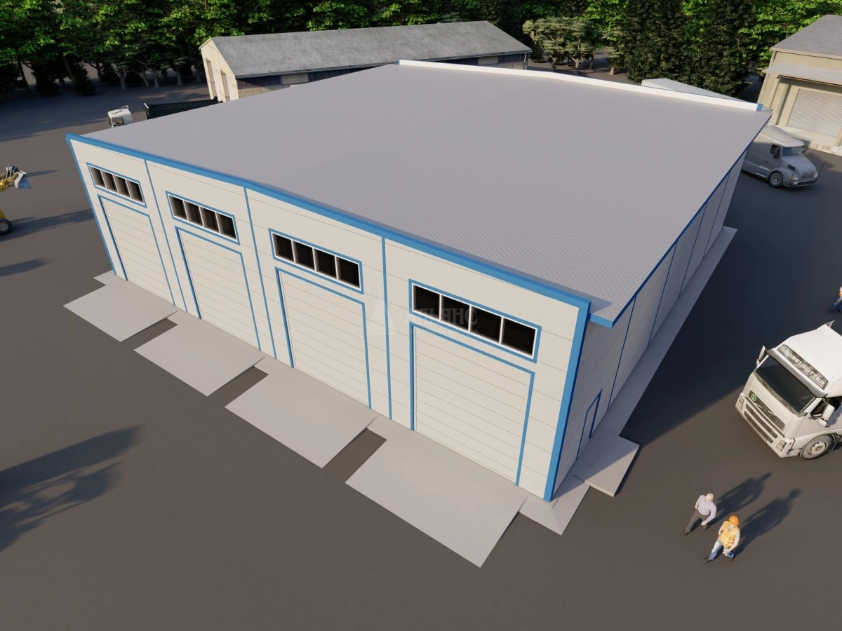 3D визуализация Проект СТО из сэндвич-панелей - фото 5