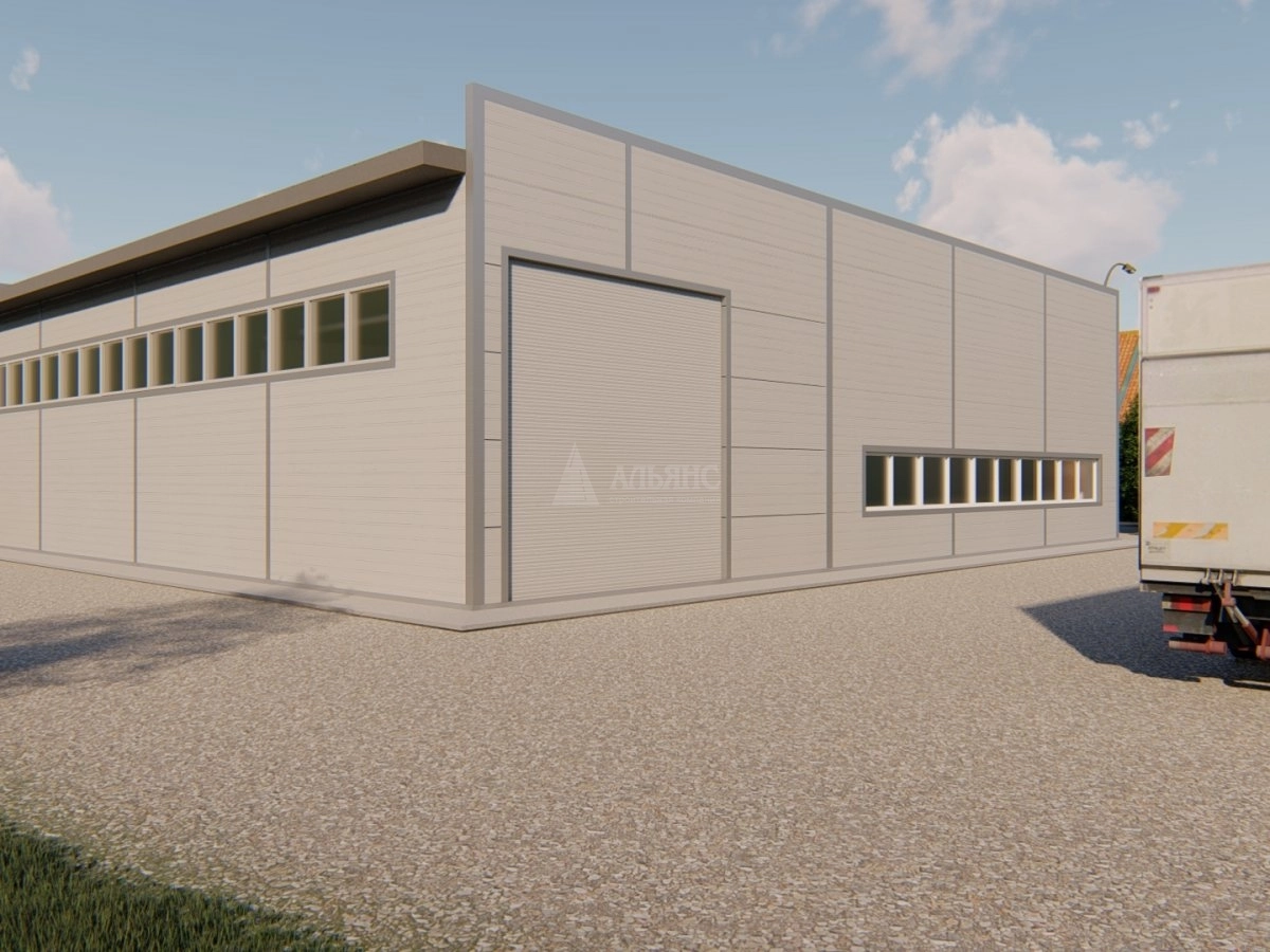 3D визуализация Гаражный бокс из сэндвич панелей - фото 6