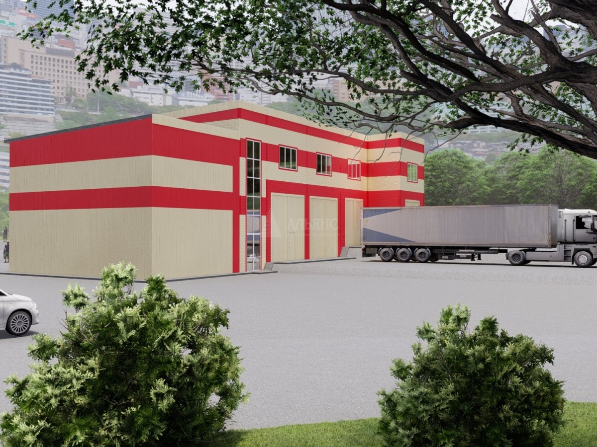 3D визуализация СТО из сэндвия-панеелей - фото 4