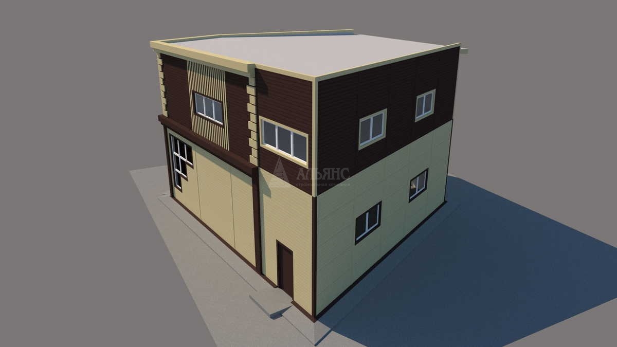 3D визуализация Склад-ангар из сэндвич-панелей - фото 18