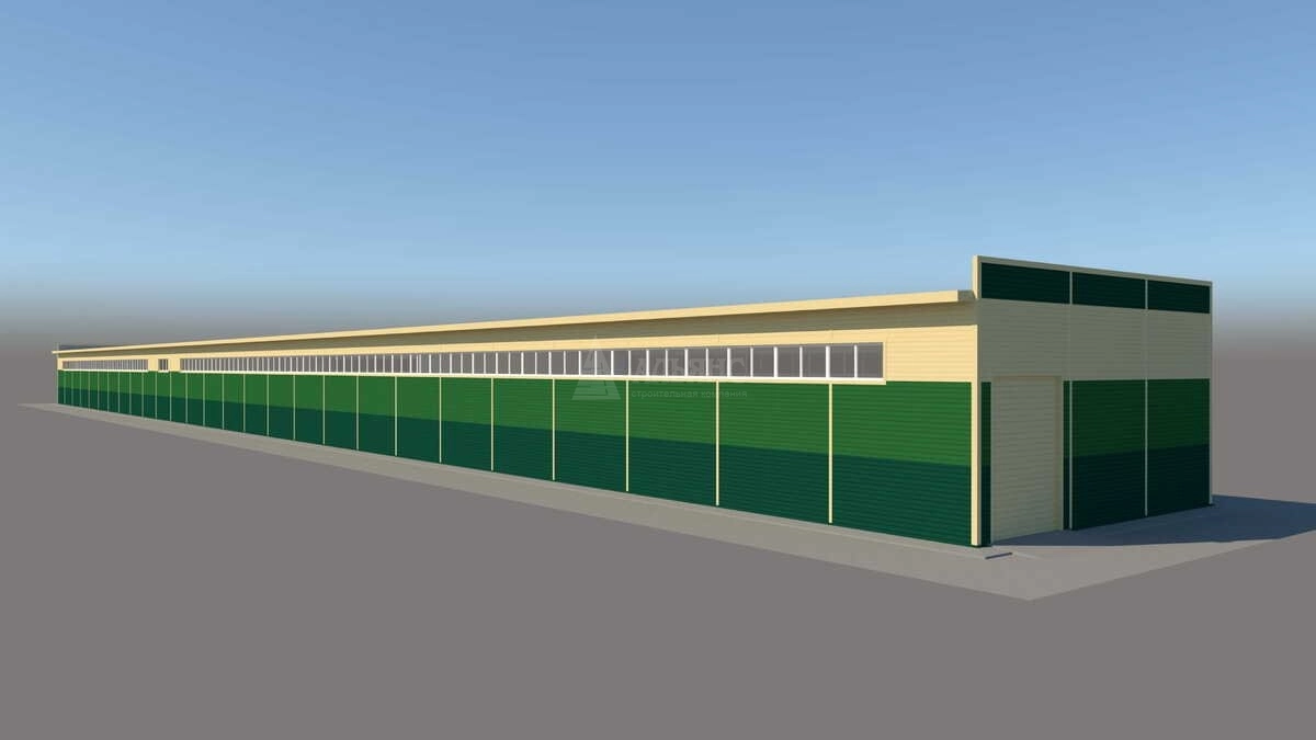 3D визуализация Производственное здание из сэндвич-панелей - фото 11