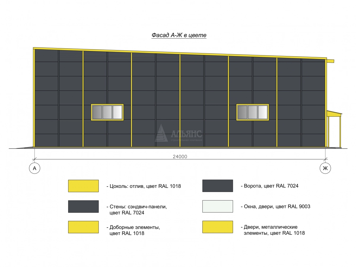 3D визуализация СТО с АБК из сэндвич-панелей - фото 13